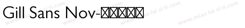 Gill Sans Nov字体转换